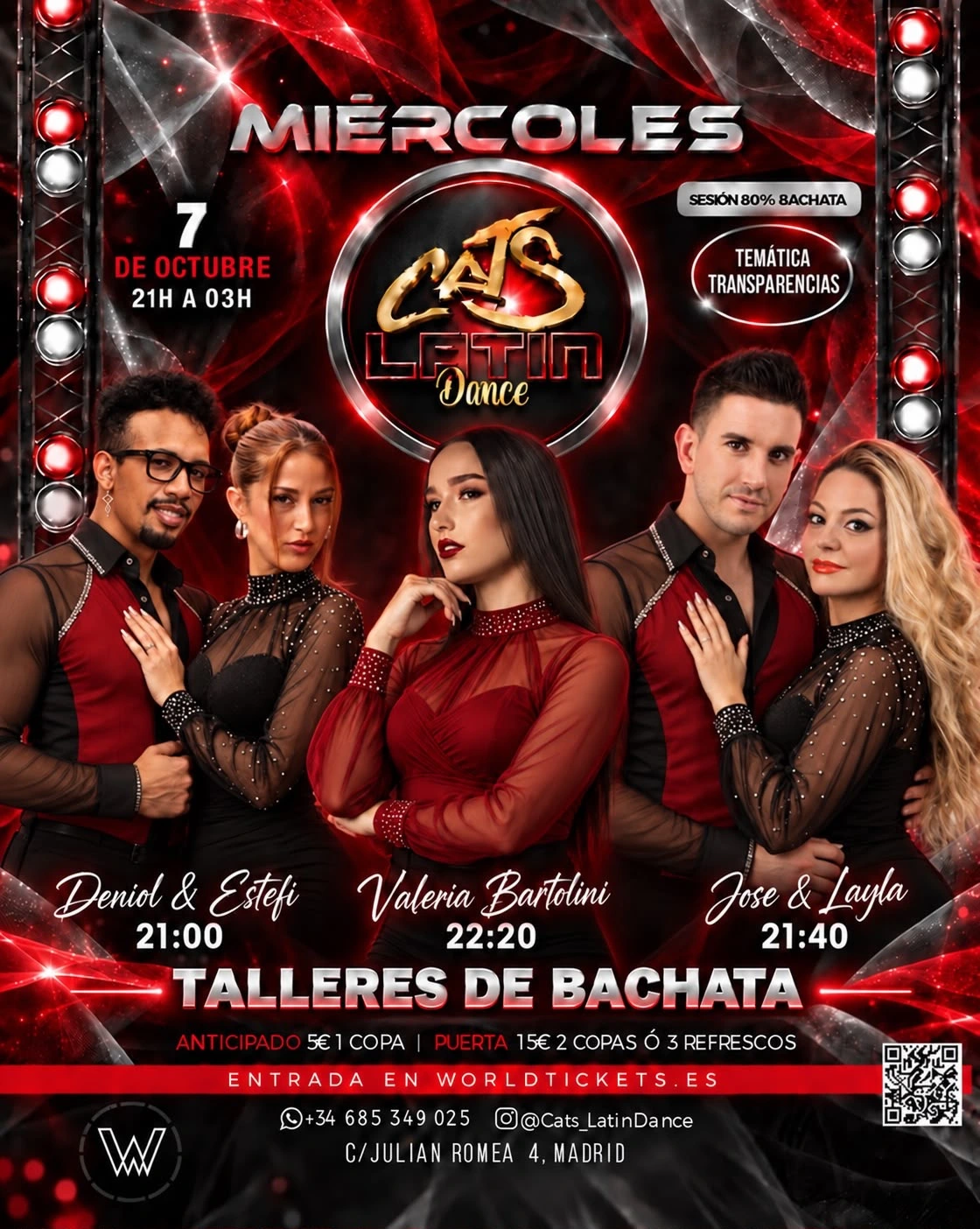 MIÉRCOLES CATS LATIN DANCE 7 OCT
