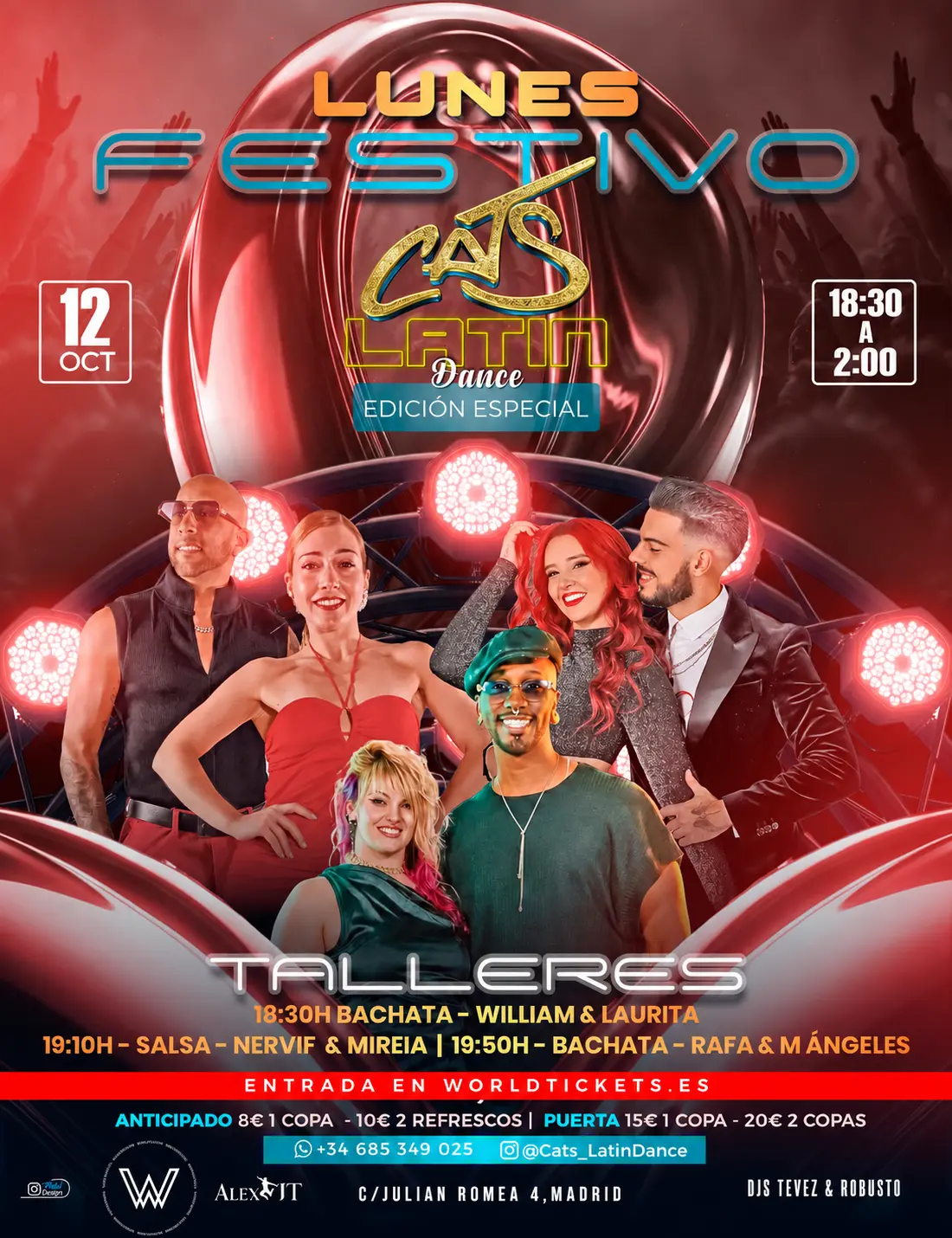 LUNES FESTIVO EN CATS LATIN DANCE